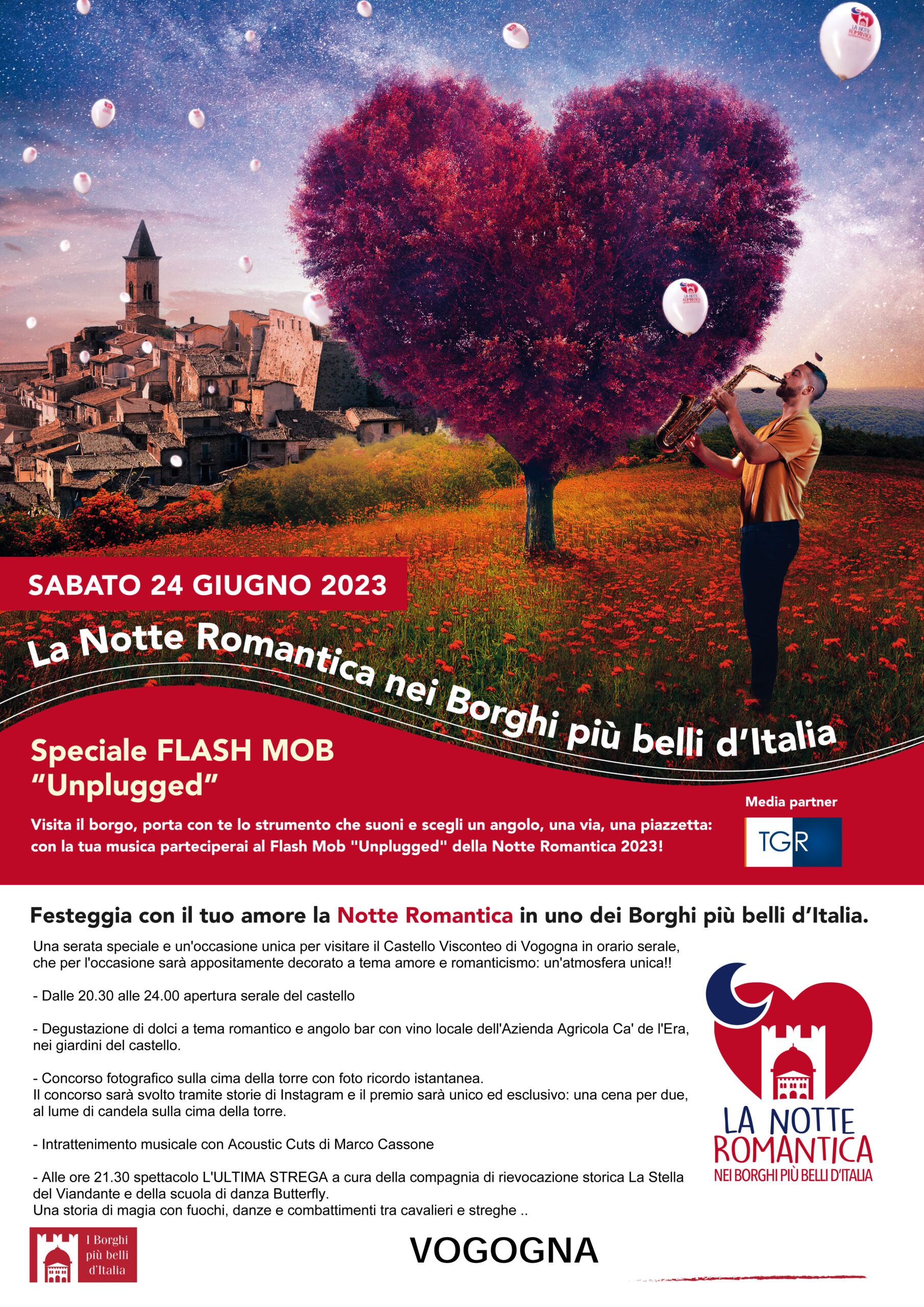 La notte romantica nei Borghi piu belli - 25 giugno 2022 - Progr